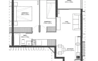 Plano 2D1B — Unidad 607